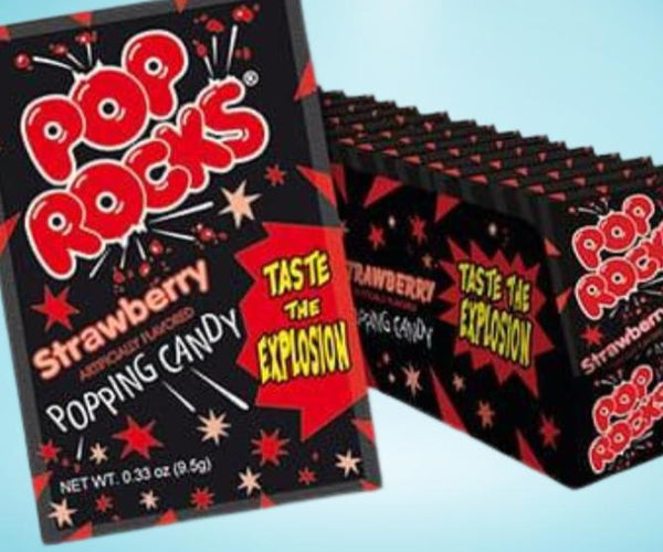 Pop Rocks Mix (Strawberry, cherry, tropical, watermelon, raspberry, bubble  gum, cotton candy, Grape) (10.5g) 16 Packs