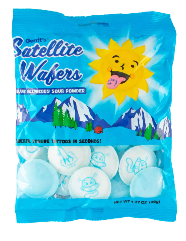 Gerrit's Blue Raspberry Satellite Wafers 12ct Case