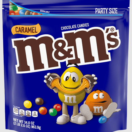 M&M Mars Stand Up Pouch M&M's Caramel 6ct 34oz - Royal Wholesale