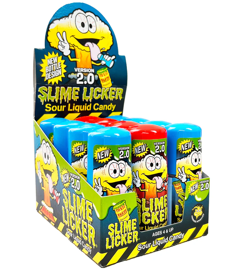Toxic Waste Slime Lickers 2.0 Sour Rolling Liquid Candy 12ct