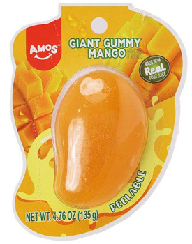 Amos Peelerz Giant Gummy Mango 4.76oz 12ct