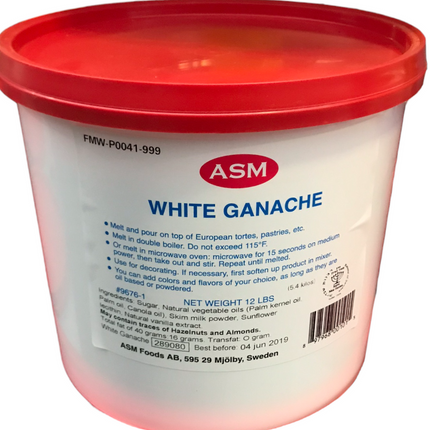 Barry Callebaut ASM White Ganache 12lb Pail