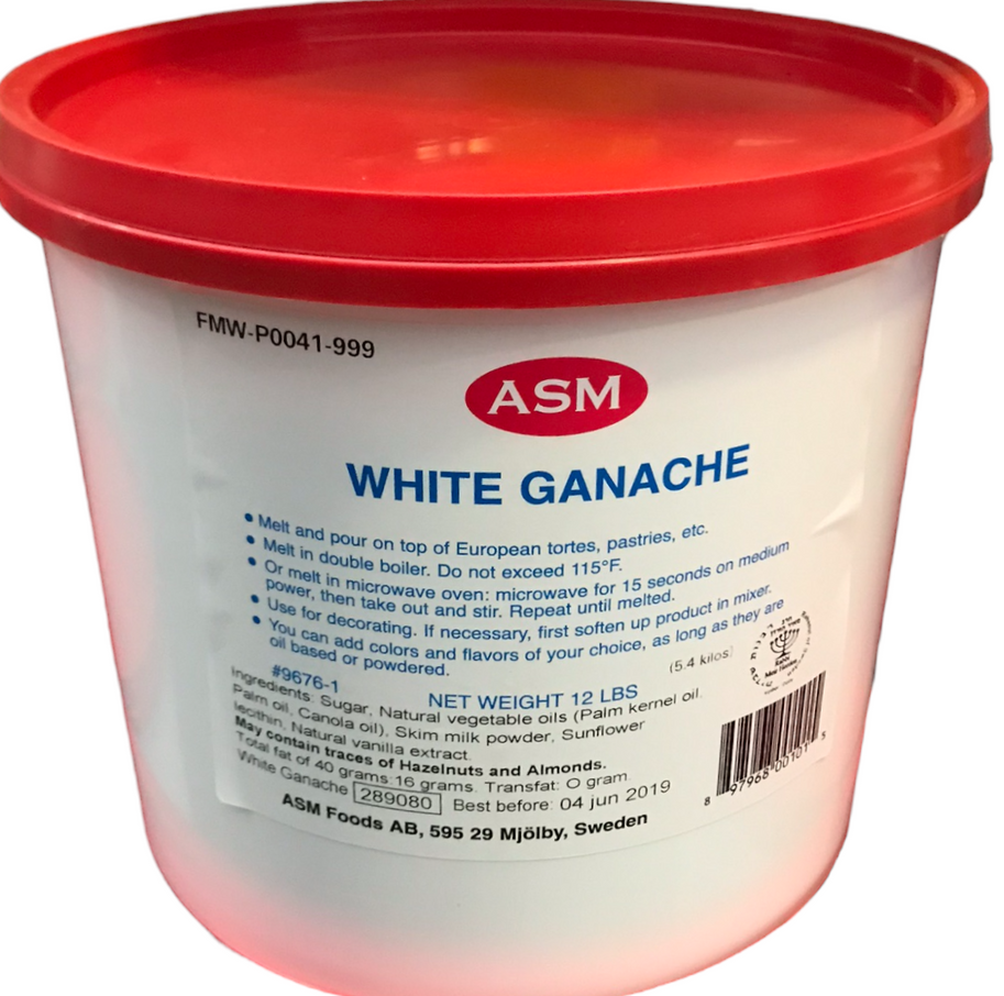Barry Callebaut ASM White Ganache 12lb Pail Special Order Item