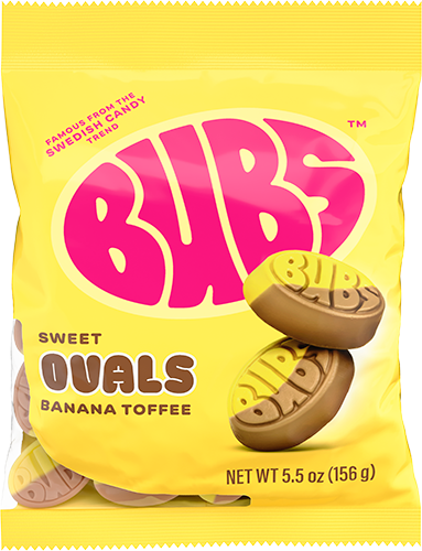 Bubs Sweet Ovals Banana Toffee Ovals 5.5oz 8ct