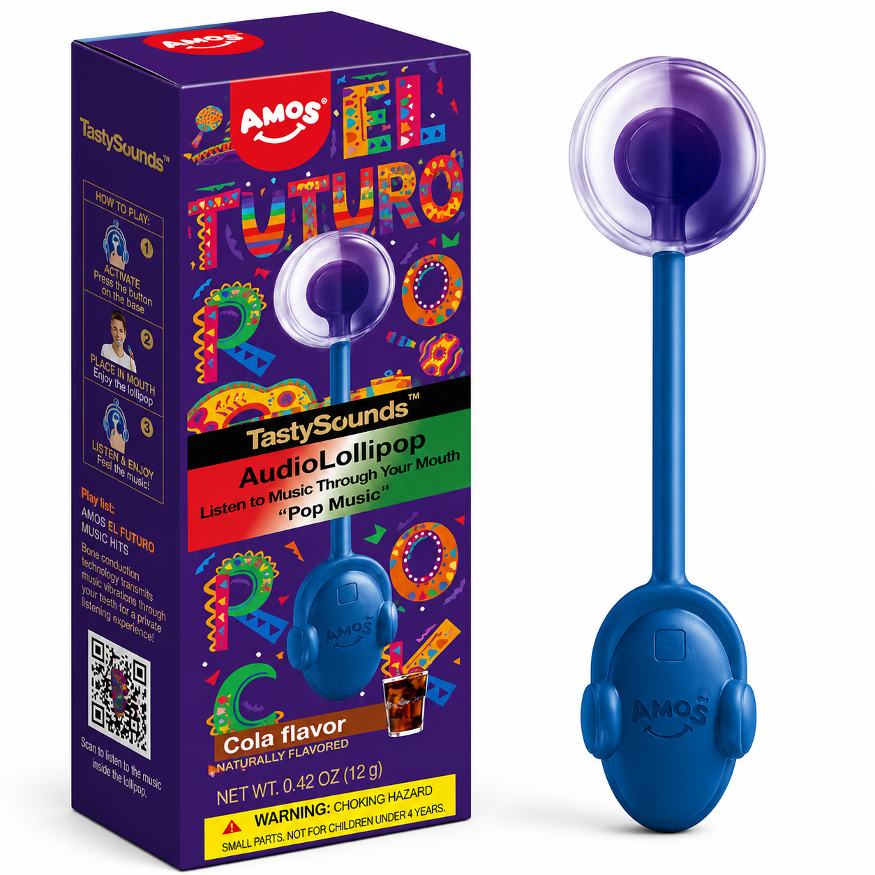 Amos Tastysounds El Futuro Audio Lollpop Cola 24ct