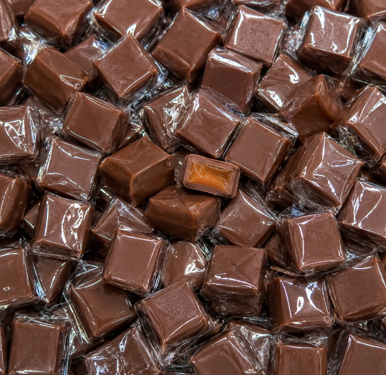 Chocolate Caramels with Orange Filling Wrapped 5lb