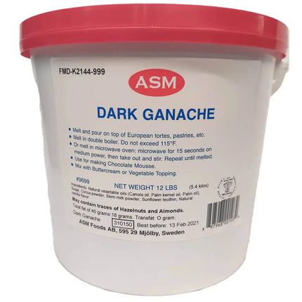 Barry Callebaut ASM Dark Ganache 12lb Pail