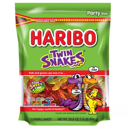 HARIBO Twin Snakes 28.8 oz. Stand Up Bag - Royal Wholesale