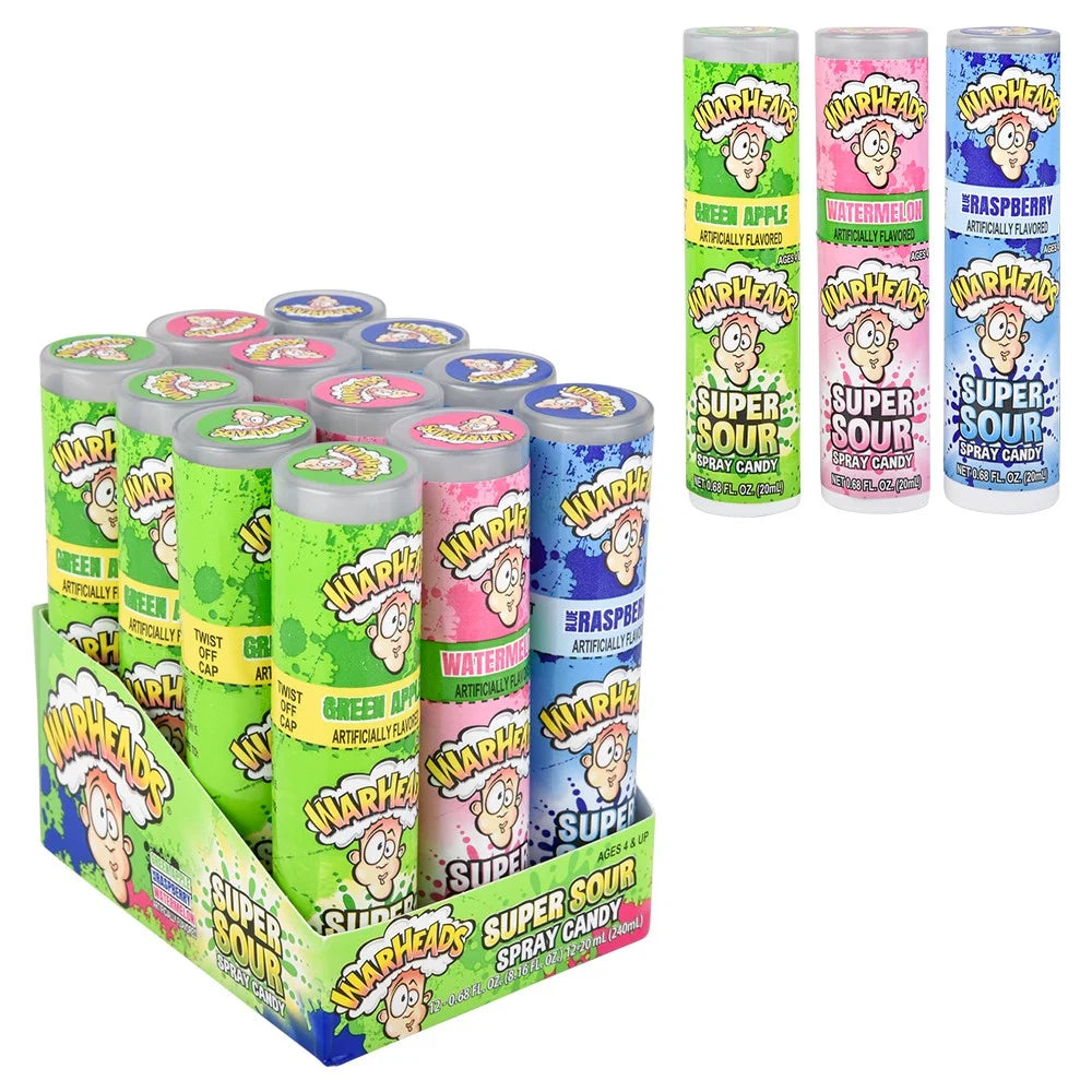 Warheads Super Sour Spray Candy 12ct
