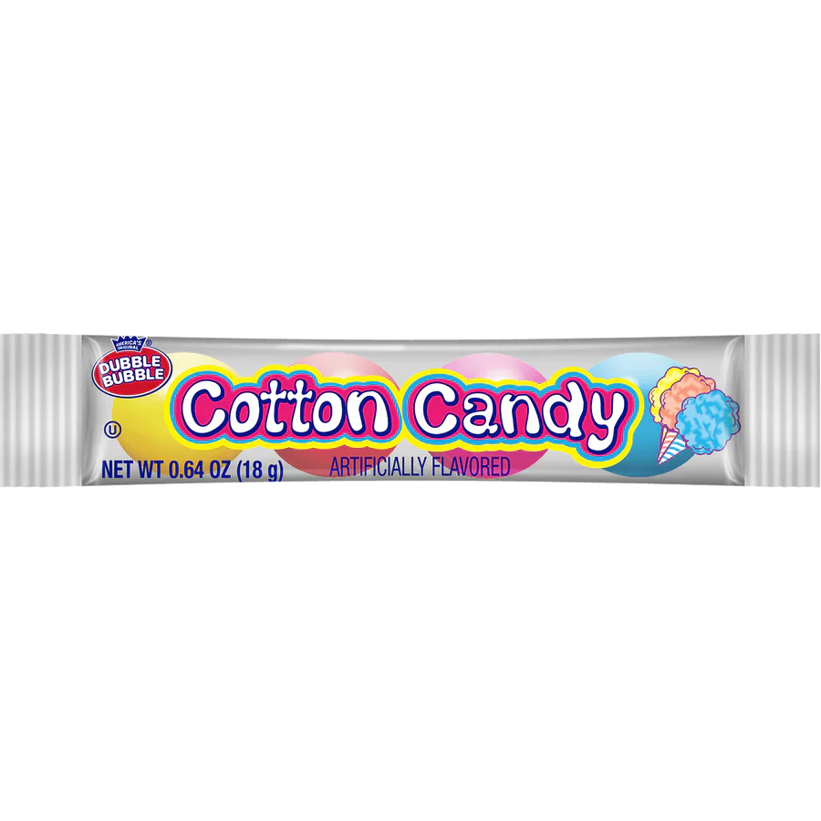 Dubble Bubble Cotton Candy 4-Ball Tube 36ct