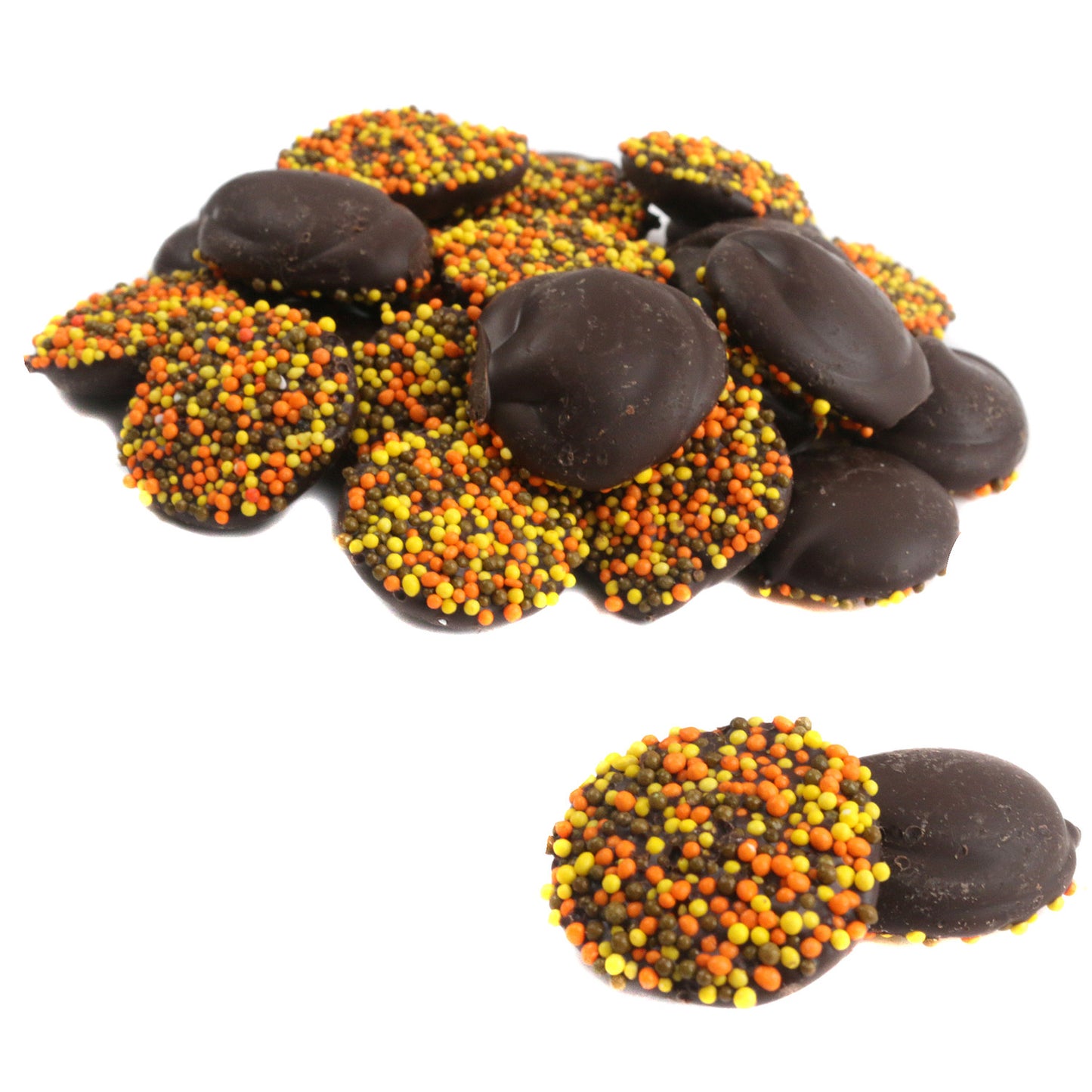 Asher Milk Chocolate Nonpareils with Fall Seeds 8lb (special order)