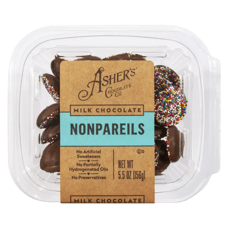 Special Order 1 week Asher Milk Nonpareils 5.5oz 15ct Freshpacks