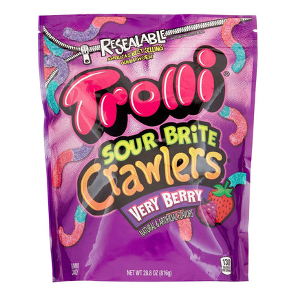 PREORDER Trolli Sour Brite Crawlers Very Berry 28.8oz Bag - Royal Wholesale