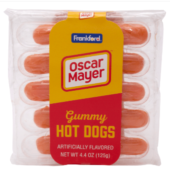 Frankford Oscar Mayer Gummy Hot Dogs Pack 4.4oz 8ct - Royal Wholesale