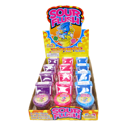Kidsmania Sour Flush Candy Toilet with Sour Powder Dip 12ct - Royal Wholesale