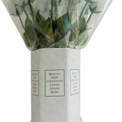 Alberts Belgian Milk Chocolate Long Stem Roses Individually Wrapped Silver Foil 20ct