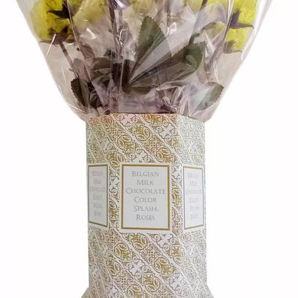 Alberts Belgian Milk Chocolate Long Stem Roses Individually Wrapped Gold Foil 20ct - Royal Wholesale