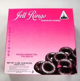 Joyva Dark Chocolate Covered Raspberry Rings 5lb