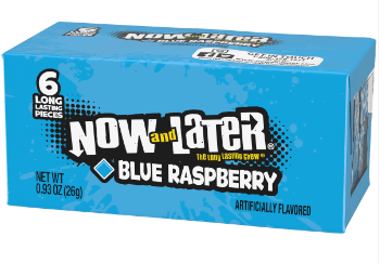 Now and Later Blue Raspberry 24 Ct - Royal Wholesale