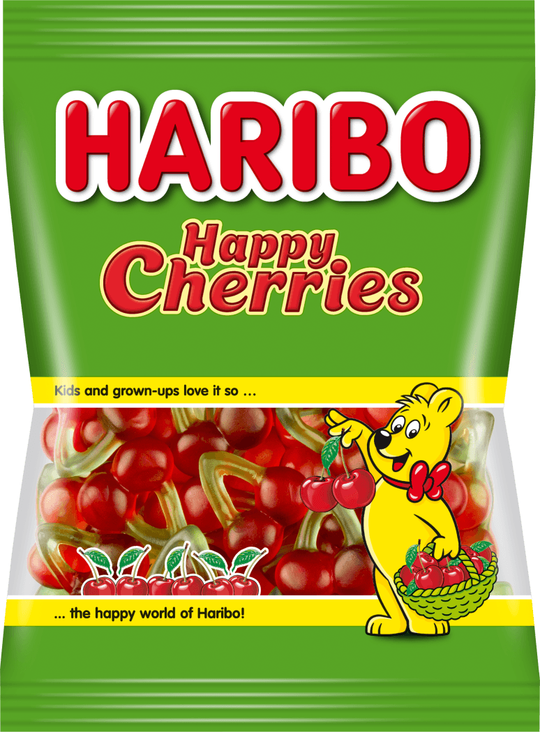Haribo Happy Cherries Peg Bag 5oz 12ct - Royal Wholesale