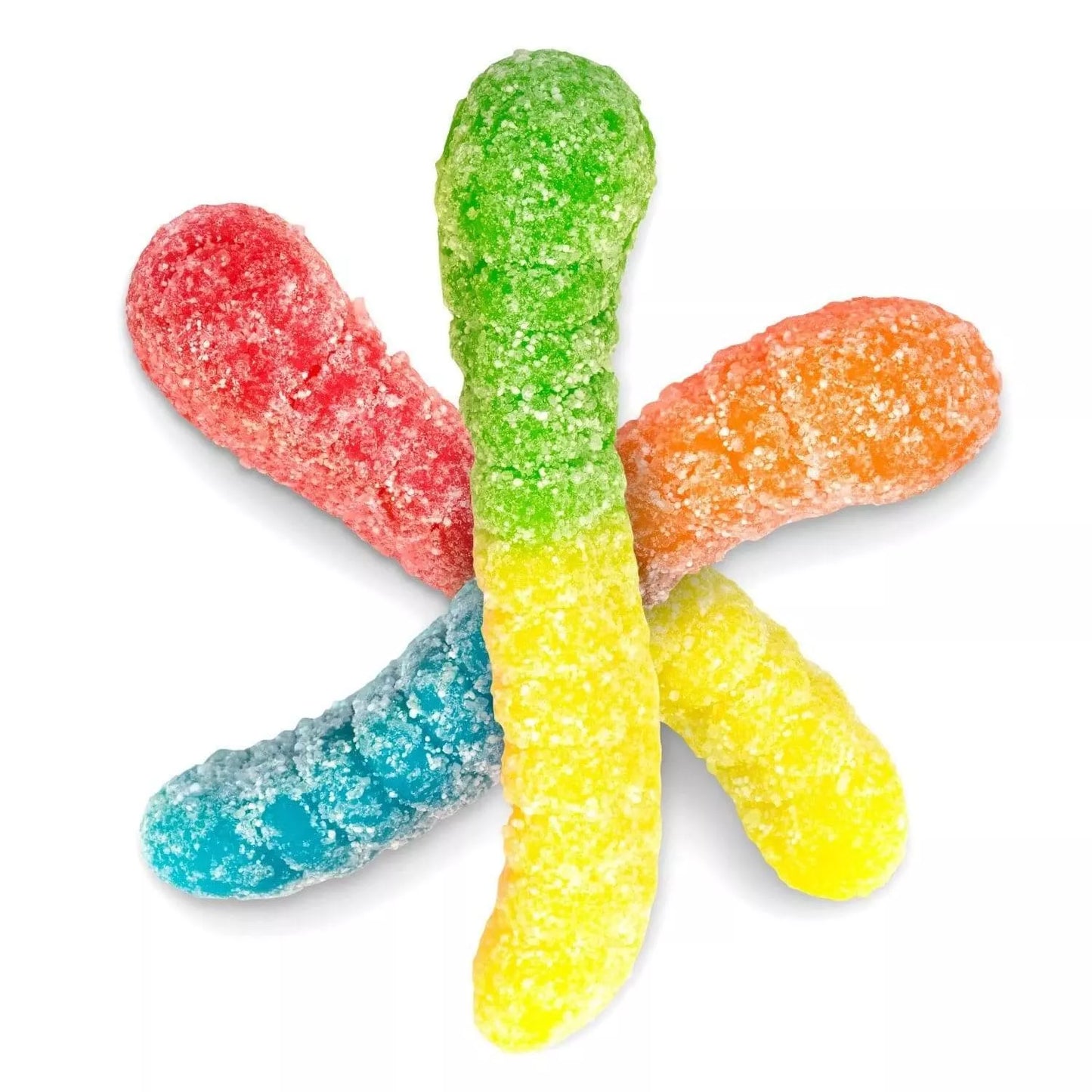 Albanese Mini Sour Neon Gummi Worms 4.5lb - Royal Wholesale