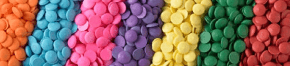 Merckens Rainbow Colored Coatings Rainbow Wafers - Royal Wholesale