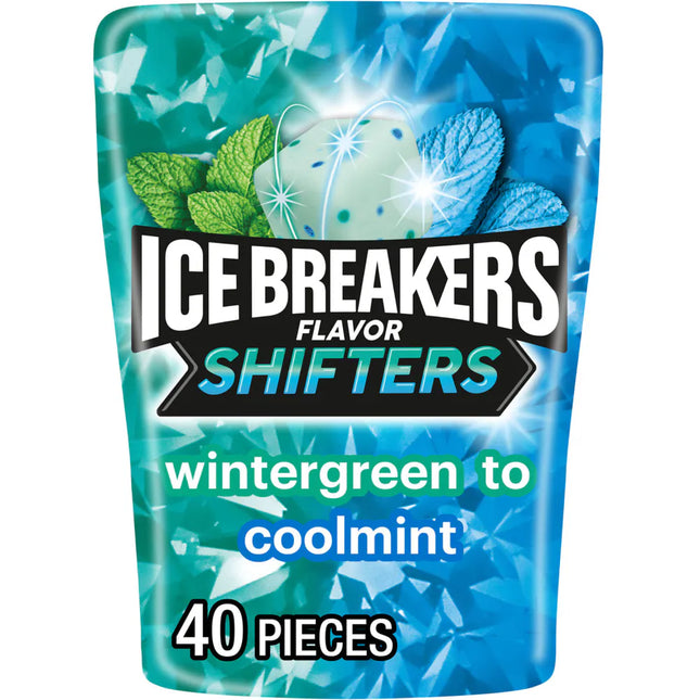ICE BREAKERS Shifters Wintergreen/Coolmint Flavors Sugar-Free Gum 6ct