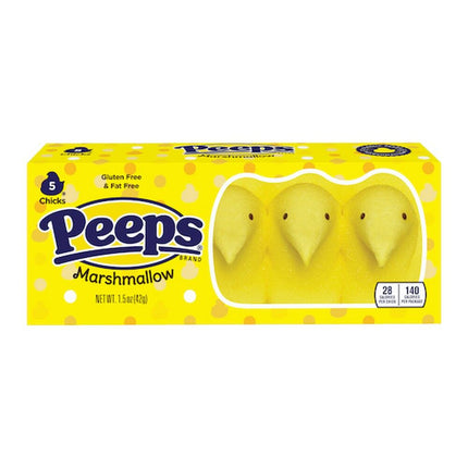 Peeps Marshmallow Yellow Chicks 5ct 24ct
