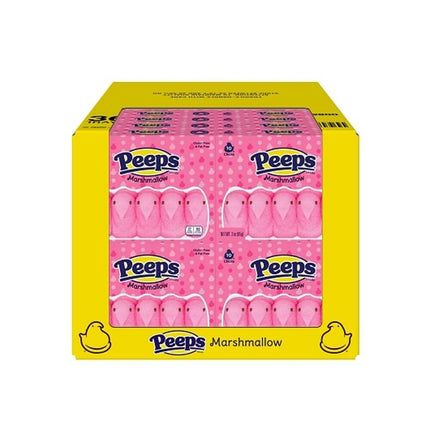 Peeps Marshmallow Pink Chicks 5ct 24ct