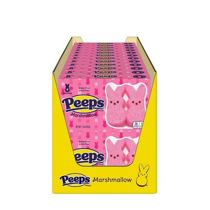 Peeps Marshmallow Bunnies Pink 4pk 24ct
