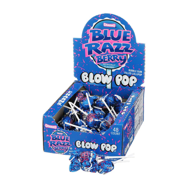 Charms Blow Pops Blue Raspberry Flavor 48ct