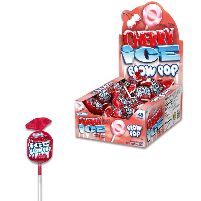 Charms Cherry Ice Blow Pop 48ct