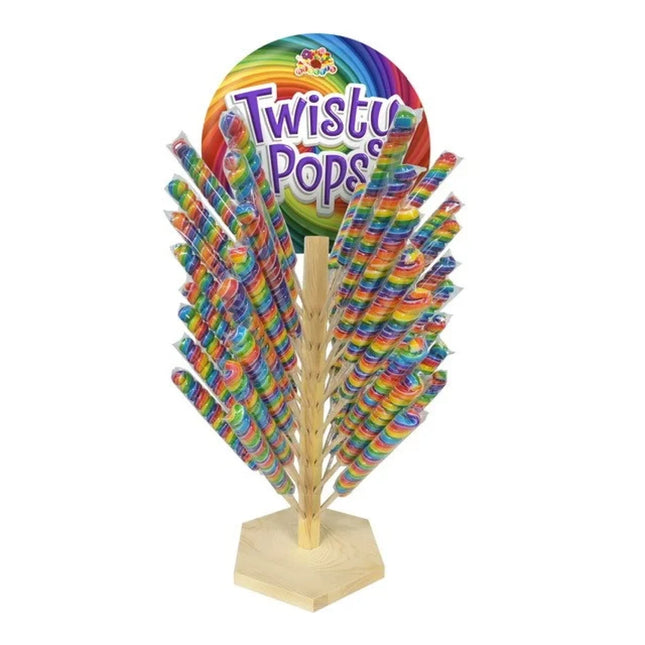 Alberts Twisty Pops On Wooden Tree 3oz 48ct