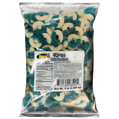 Jovy Blue Raspberry Gummi Rings 5lb