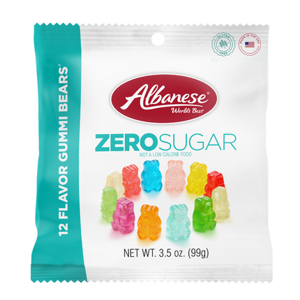 Albanese Zero Sugar 12 Flavor Gummi Bears 3.5oz 12ct