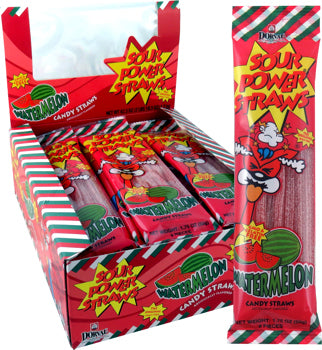 Dorval Sour Power Watermelon Sour Straws 24ct