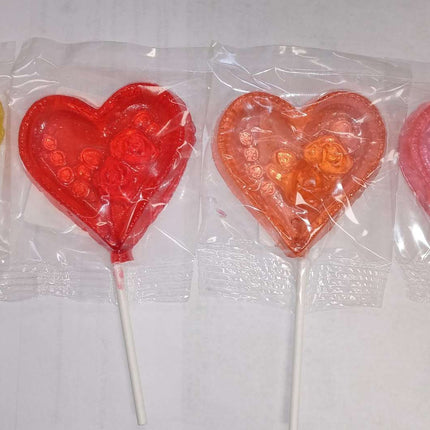 E&A Large Clear Toy Heart Pops 24ct *Fragile Item*