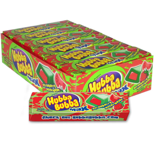 Hubba Bubba Max Gum 5 Pc Strawberry Watermelon 18ct