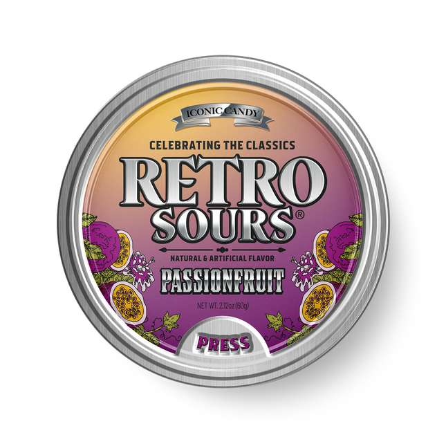 Iconic Retro Sours Passionfruit Tin 8ct