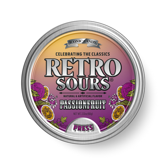 Iconic Retro Sours Passionfruit Tin 8ct
