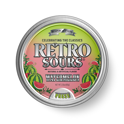 Iconic Retro Sours Watermelon Tin 8ct