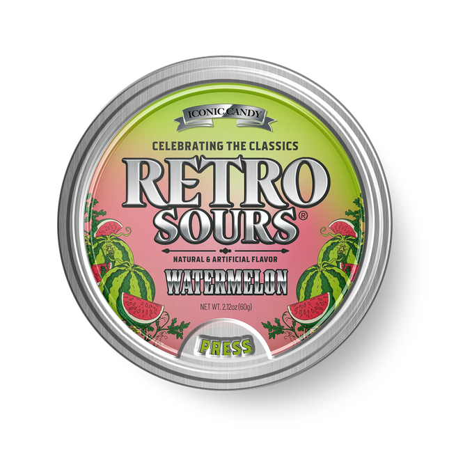 Iconic Retro Sours Watermelon Tin 8ct