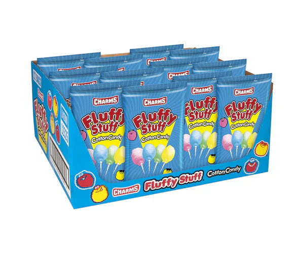 Charms Fluffy Stuff Cotton Candy 3.5oz Bag 24ct