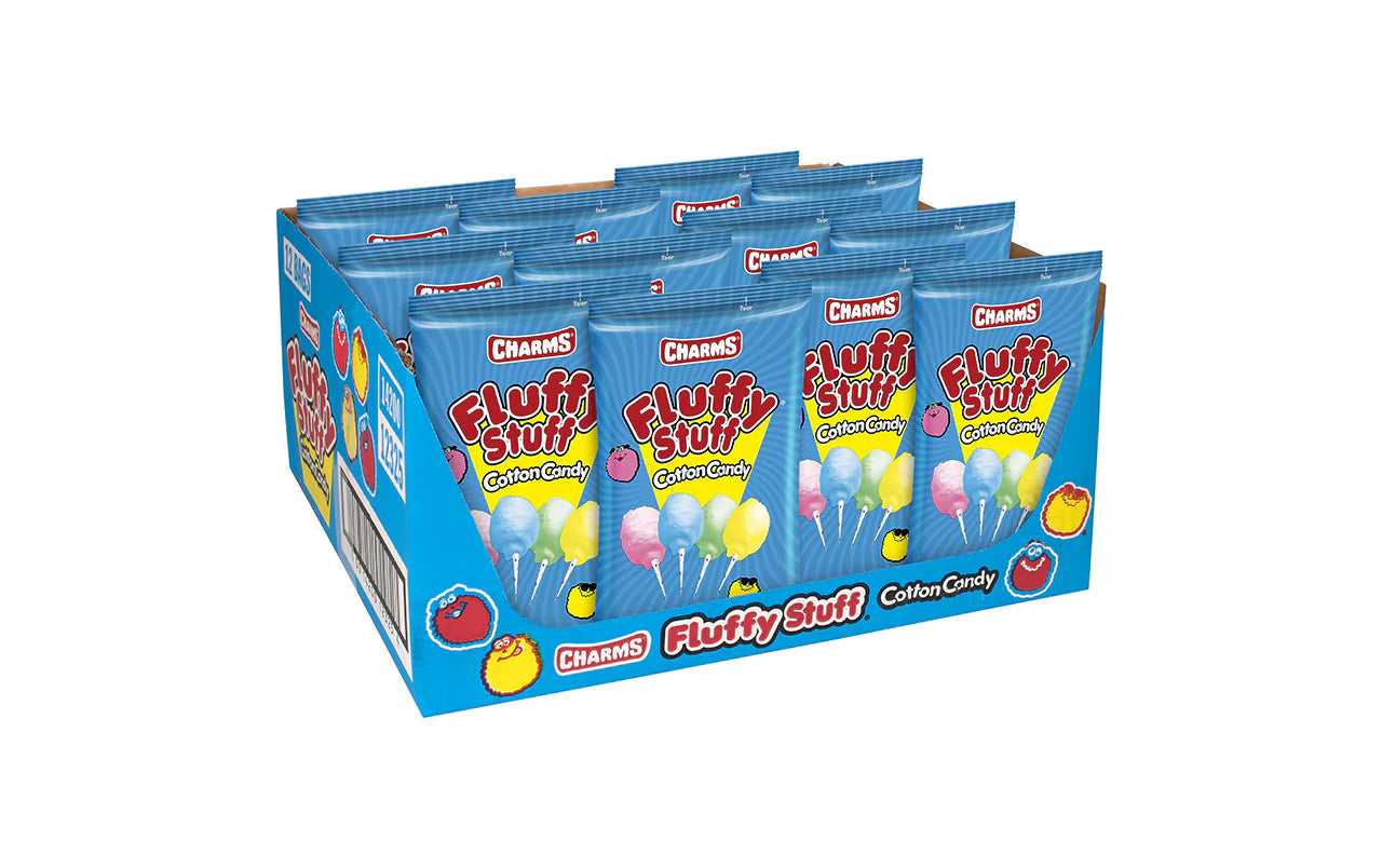 Charms Fluffy Stuff Cotton Candy 3.5oz Bag 24ct | Royal Wholesale