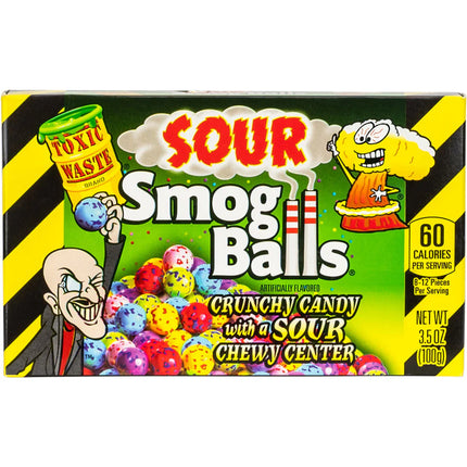 Toxic Waste Sour Smog Balls Theatre Boxes 3.5oz 12ct
