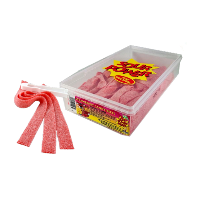 Dorval Strawberry Sour Belts 2.5lb tub