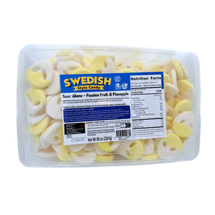 Swedish Style Sour Pineapple Passionfruit Aliens 5lb tub