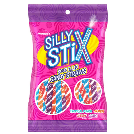 World Peg Bag Silly Stix Straws 2.75 oz 24ct