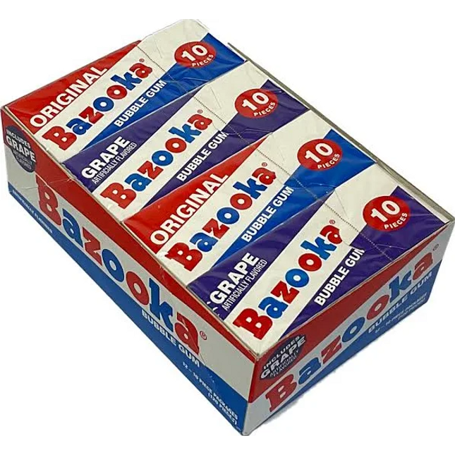 The Bazooka Company- Bazooka Bubble Gum Wallet Pack 12ct