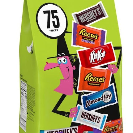 Hershey Halloween Chocolate Assortment Stand Up Bag 75-Piece